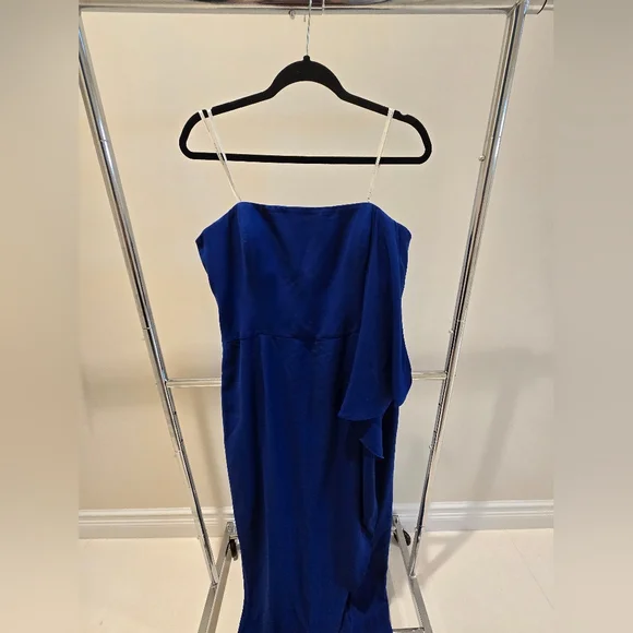 Halston Heritage Cobalt Blue Strapless Dress - Picture 2 of 12